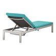 furniture outdoor furniture Modway Furniture Daybeds and Lounges Silver Turquoise