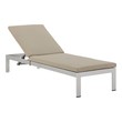 cushions for sectional outdoor couch Modway Furniture Daybeds and Lounges Silver Beige