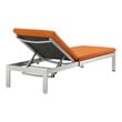 aluminum for outdoor furniture Modway Furniture Daybeds and Lounges Silver Orange