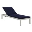 outdoor deck seating Modway Furniture Daybeds and Lounges Silver Navy