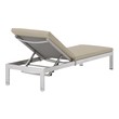 white patio conversation set Modway Furniture Daybeds and Lounges Silver Beige