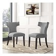 white farmhouse table and chairs Modway Furniture Dining Chairs Gray