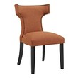 upholstered dining chairs black Modway Furniture Dining Chairs Orange
