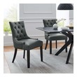 kitchen chair wheels Modway Furniture Dining Chairs Gray