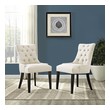 dark wood dining room table and chairs Modway Furniture Dining Chairs Beige
