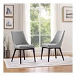 dinette chairs with arms Modway Furniture Dining Chairs Light Gray