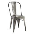 grey fabric chairs Modway Furniture Dining Chairs Gunmetal