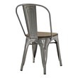 walnut side chair Modway Furniture Dining Chairs GunMetal