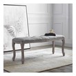 bench style ottoman Modway Furniture Benches and Stools Light Gray