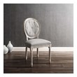 retro dining room table and chairs Modway Furniture Dining Chairs Light Gray