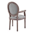 velvet side chair Modway Furniture Dining Chairs Light Gray