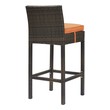 counter chairs Modway Furniture Bar and Dining Brown Orange