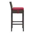 swivel bar stool chairs with backs Modway Furniture Bar and Dining Bar Chairs and Stools Brown Red