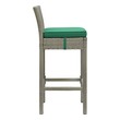 high back outdoor bar stools Modway Furniture Bar and Dining Bar Chairs and Stools Light Gray Green