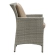 white velvet chair with gold legs Modway Furniture Bar and Dining Light Gray Mocha