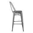 bar stools counter height set of 4 Modway Furniture Bar and Counter Stools Gunmetal