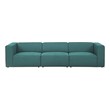 blue velvet couch with chaise Modway Furniture Sofas and Armchairs Teal