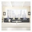 gray chaise sofa Modway Furniture Sofas and Armchairs Gray