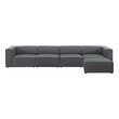 right sectional sofa Modway Furniture Sofas and Armchairs Gray