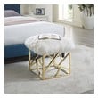 small bench footstool Modway Furniture Sofas and Armchairs Gold White