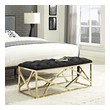navy bench ottoman Modway Furniture Benches and Stools Gold Black