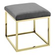 patio ottoman storage Modway Furniture Sofas and Armchairs Gold Gray
