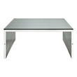 white coffee table glass Modway Furniture Tables Silver