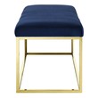 sofa with two accent chairs Modway Furniture Benches and Stools Gold Navy