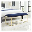 sofa with two accent chairs Modway Furniture Benches and Stools Gold Navy