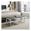 leather shoe bench Modway Furniture Benches and Stools Silver Gray