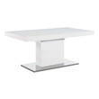 extension dining room table Modway Furniture Bar and Dining Tables White Silver