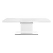 extension dining room table Modway Furniture Bar and Dining Tables White Silver
