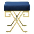 patterned ottoman bench Modway Furniture Benches and Stools Gold Navy