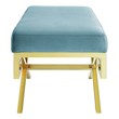 performance fabric chair Modway Furniture Benches and Stools Sea Blue