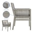 beige dining table and chairs Modway Furniture Bar and Dining Gray Gray