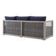 leather sofa couch Modway Furniture Sofa Sectionals Gray Navy