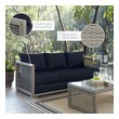 leather sofa couch Modway Furniture Sofa Sectionals Gray Navy