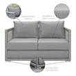 black fabric sectional Modway Furniture Sofa Sectionals Gray Gray
