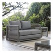 black fabric sectional Modway Furniture Sofa Sectionals Gray Gray