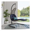 folding bistro chairs Modway Furniture Daybeds and Lounges Light Gray Navy