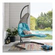 2 piece outdoor sectional Modway Furniture Daybeds and Lounges Light Gray Turquoise