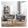midcentury modern lounge chair Modway Furniture Sofas and Armchairs Gray