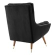 velvet navy accent chair Modway Furniture Lounge Chairs and Chaises Black