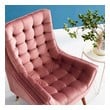 clear accent chair Modway Furniture Lounge Chairs and Chaises Chairs Dusty Rose