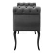 espresso accent chair Modway Furniture Benches and Stools Gray