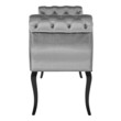 accent chair with footstool Modway Furniture Benches and Stools Ottomans and Benches Light Gray