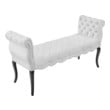 upholstered wood storage bench Modway Furniture Benches and Stools Ottomans and Benches White