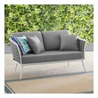 modern gray leather sofa Modway Furniture Sofa Sectionals Sofas and Loveseat White Gray