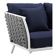 modern loveseat sofa Modway Furniture Sofa Sectionals White Navy