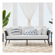 navy blue small sectional Modway Furniture Sofa Sectionals Gray White